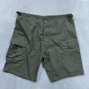 Rothco Shorts Mens L Cargo Military Green‎ Adjustable Waist Hunting Field